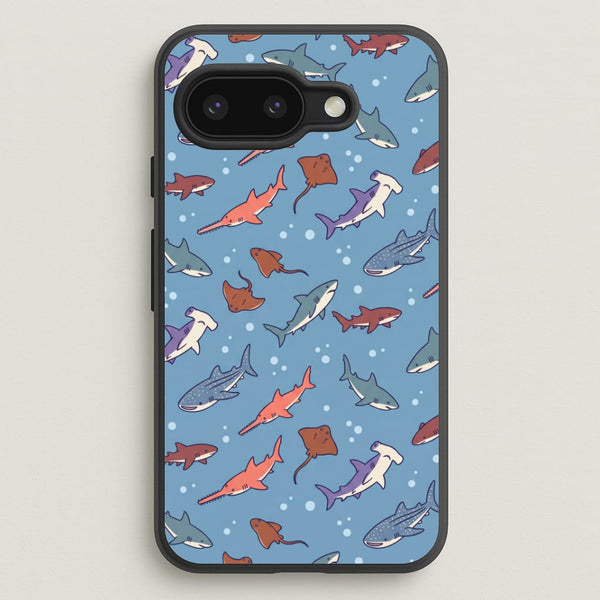 Shark & Ray Shoal Phone Case - Google Pixel 9a / Standard