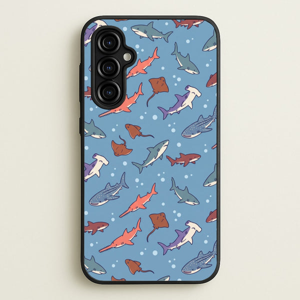 Shark & Ray Shoal Phone Case - Galaxy A54 / Standard