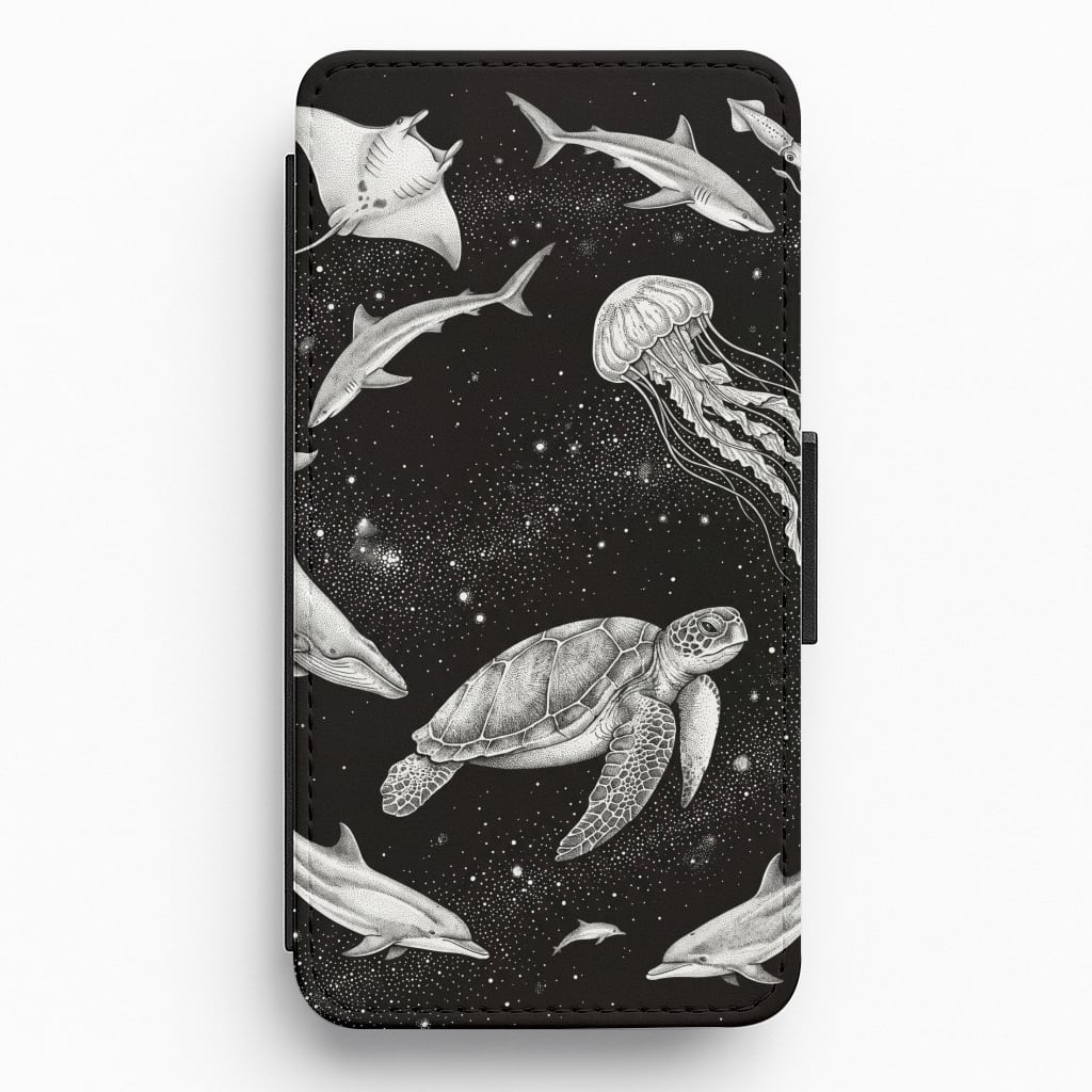Midnight Deep Sea Flip / Wallet Phone Case