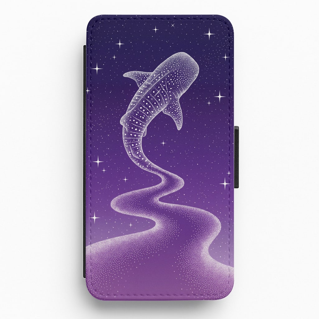 Starlit Whale Shark Flip / Wallet Phone Case