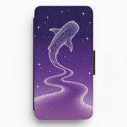 Starlit Whale Shark Flip / Wallet Phone Case 1