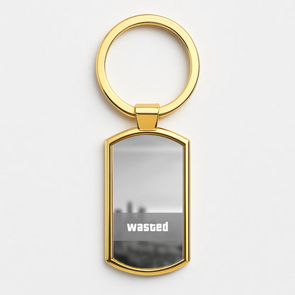 Wasted - Video Game Gold Keyring