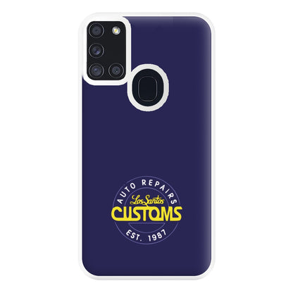 Los Santos Customs - Video Game Phone Case for Galaxy A21s