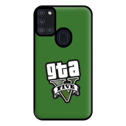 Green Five - Video Game Phone Case for Galaxy A21s