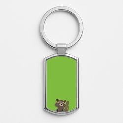 Rocket Raccoon And Groot - GOTG Silver Keyring