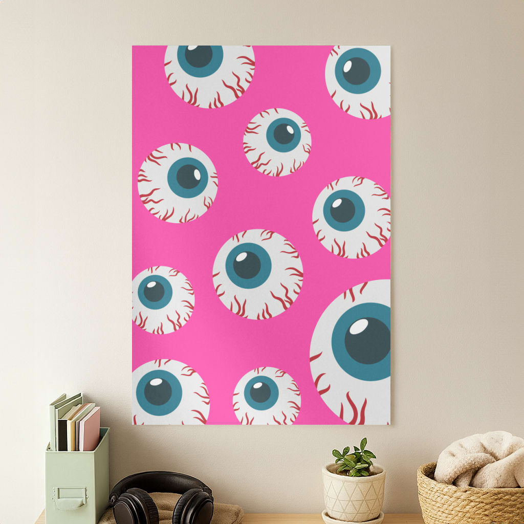 Spooky Eye Pattern Poster
