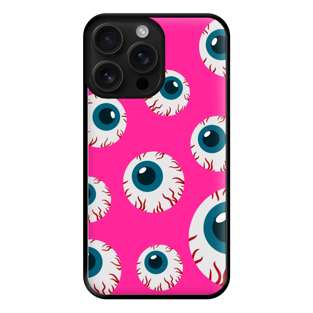 Spooky Eye Pattern Phone Case for iPhone 16 Pro Max