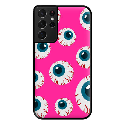 Spooky Eye Pattern Phone Case for Galaxy S21 Ultra