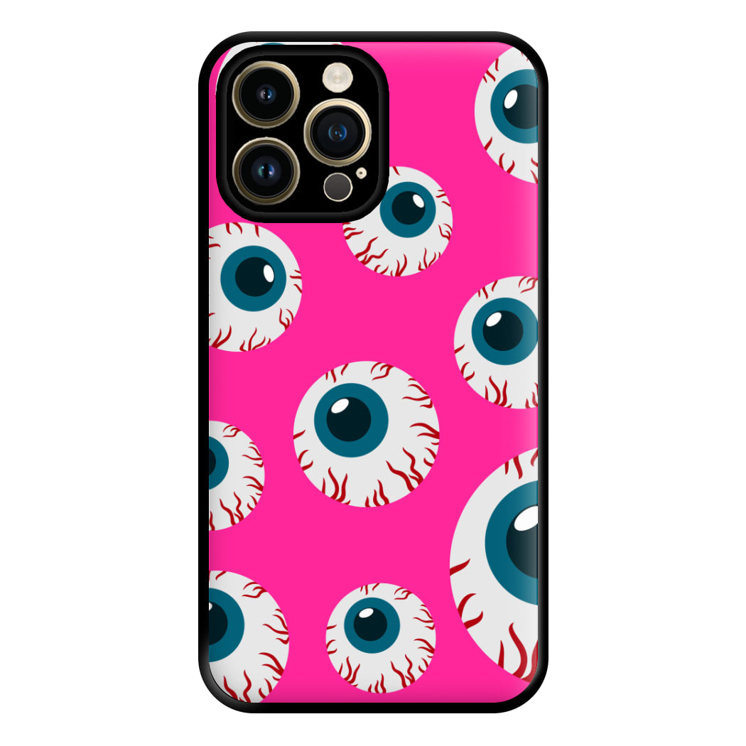 Spooky Eye Pattern Phone Case for iPhone 14 Pro Max