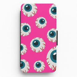 Spooky Eye Pattern Flip / Wallet Phone Case