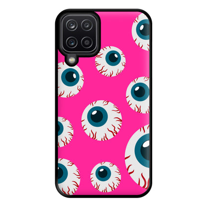 Spooky Eye Pattern Phone Case for Galaxy A12