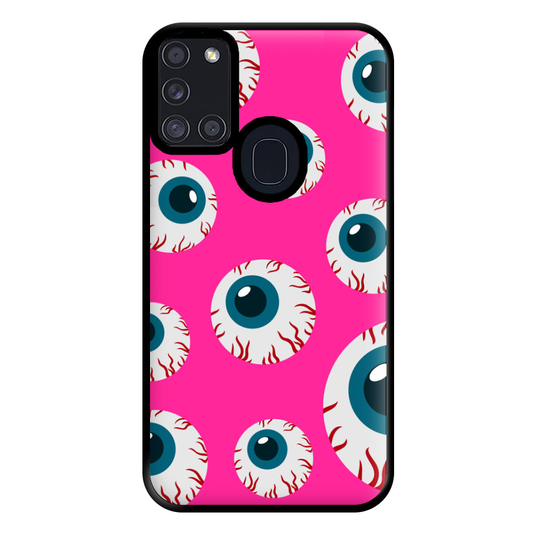 Spooky Eye Pattern Phone Case for Galaxy A21s