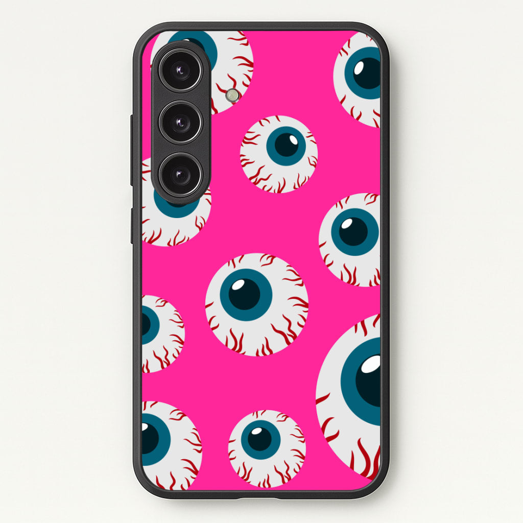 Spooky Eye Pattern Phone Case for Galaxy S25 Plus - HAL-002-S25+
