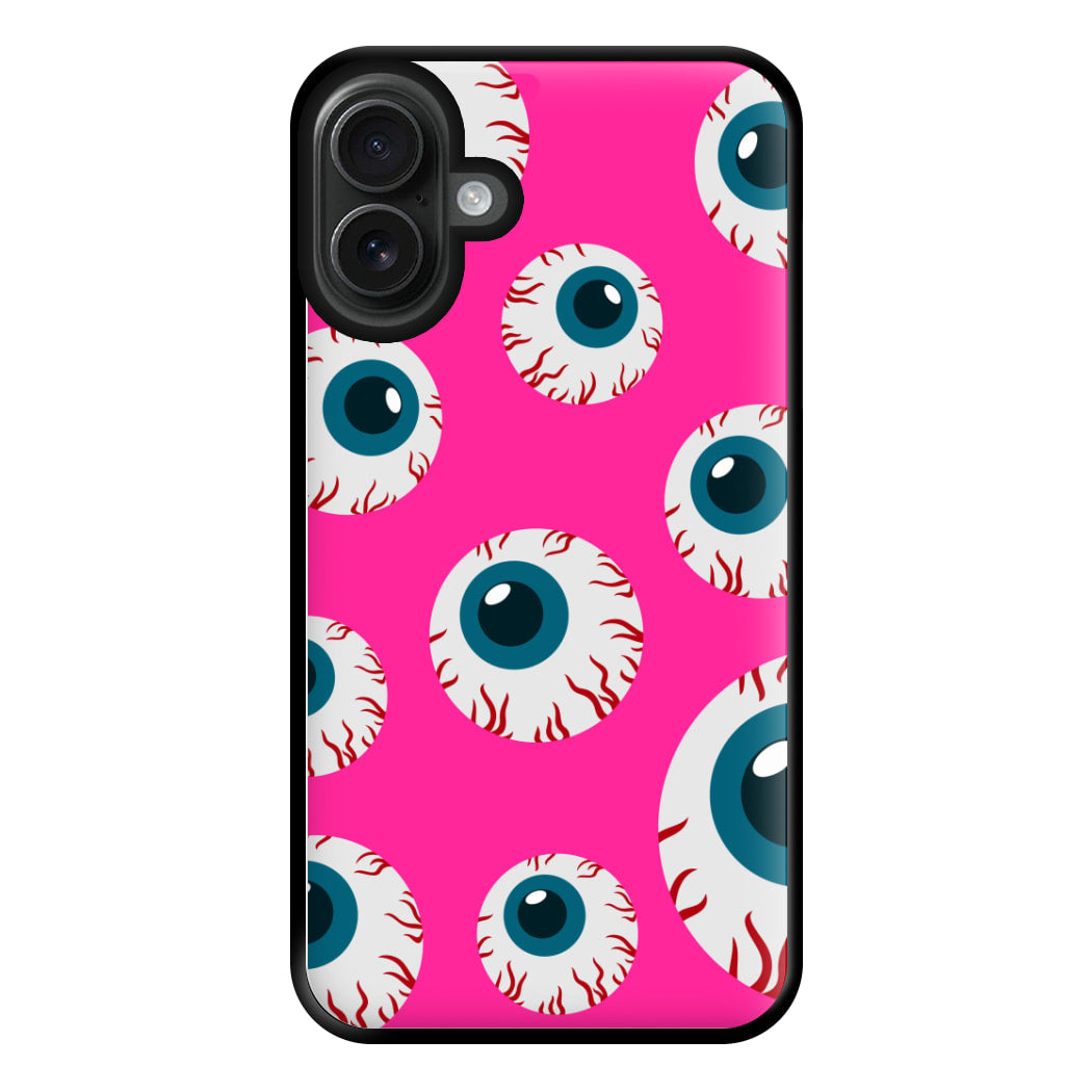 Spooky Eye Pattern Phone Case for iPhone 16 Plus