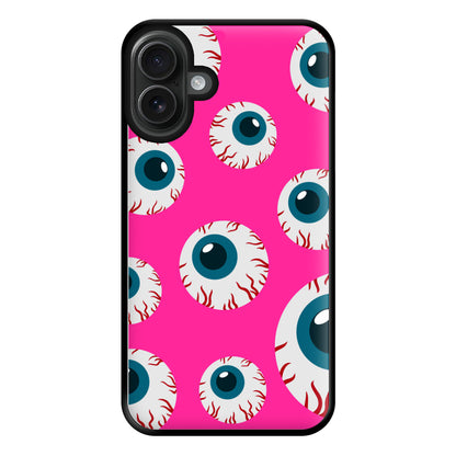 Spooky Eye Pattern Phone Case for iPhone 16 Plus