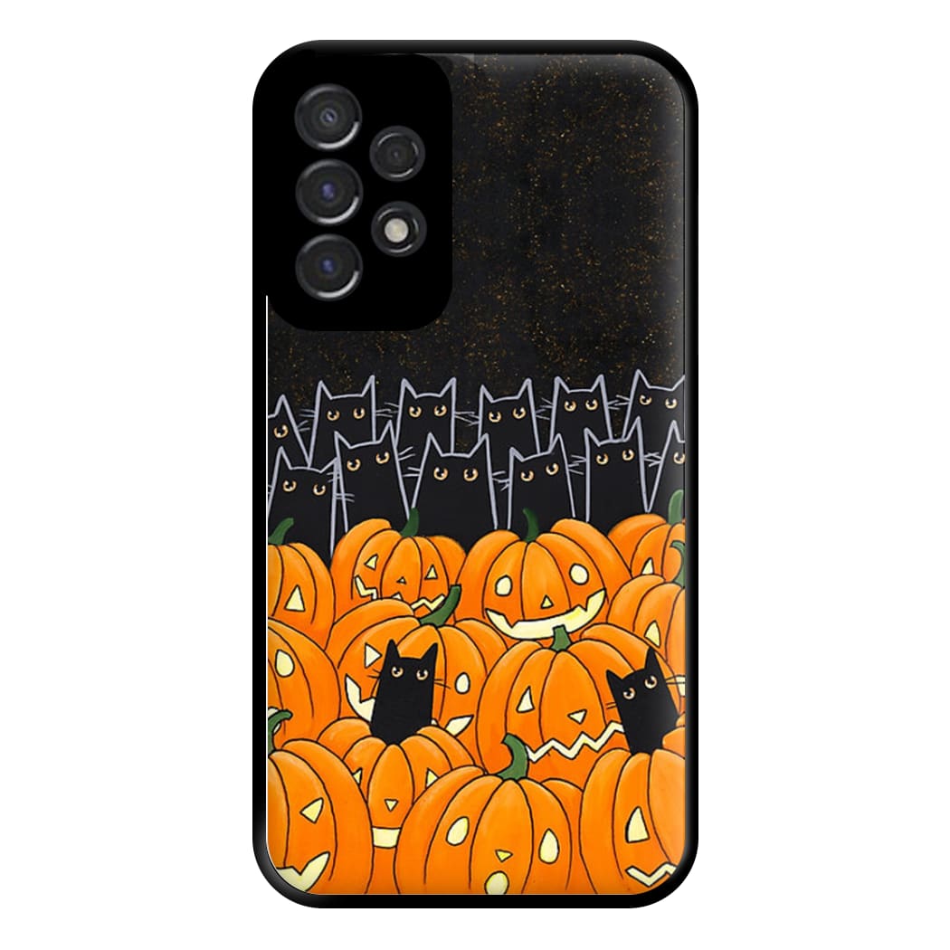 Black Cats & Lanterns - Halloween Phone Case for Galaxy A53