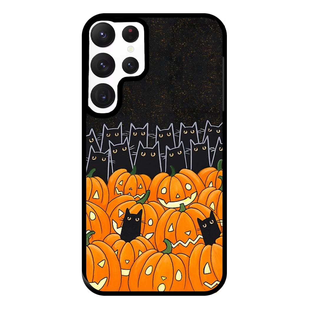 Black Cats & Lanterns - Halloween Phone Case for Galaxy S22 Ultra