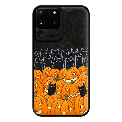 Black Cats & Lanterns - Halloween Phone Case for Galaxy S20 Ultra