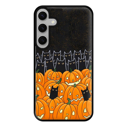 Black Cats & Lanterns - Halloween Phone Case for Galaxy S24FE