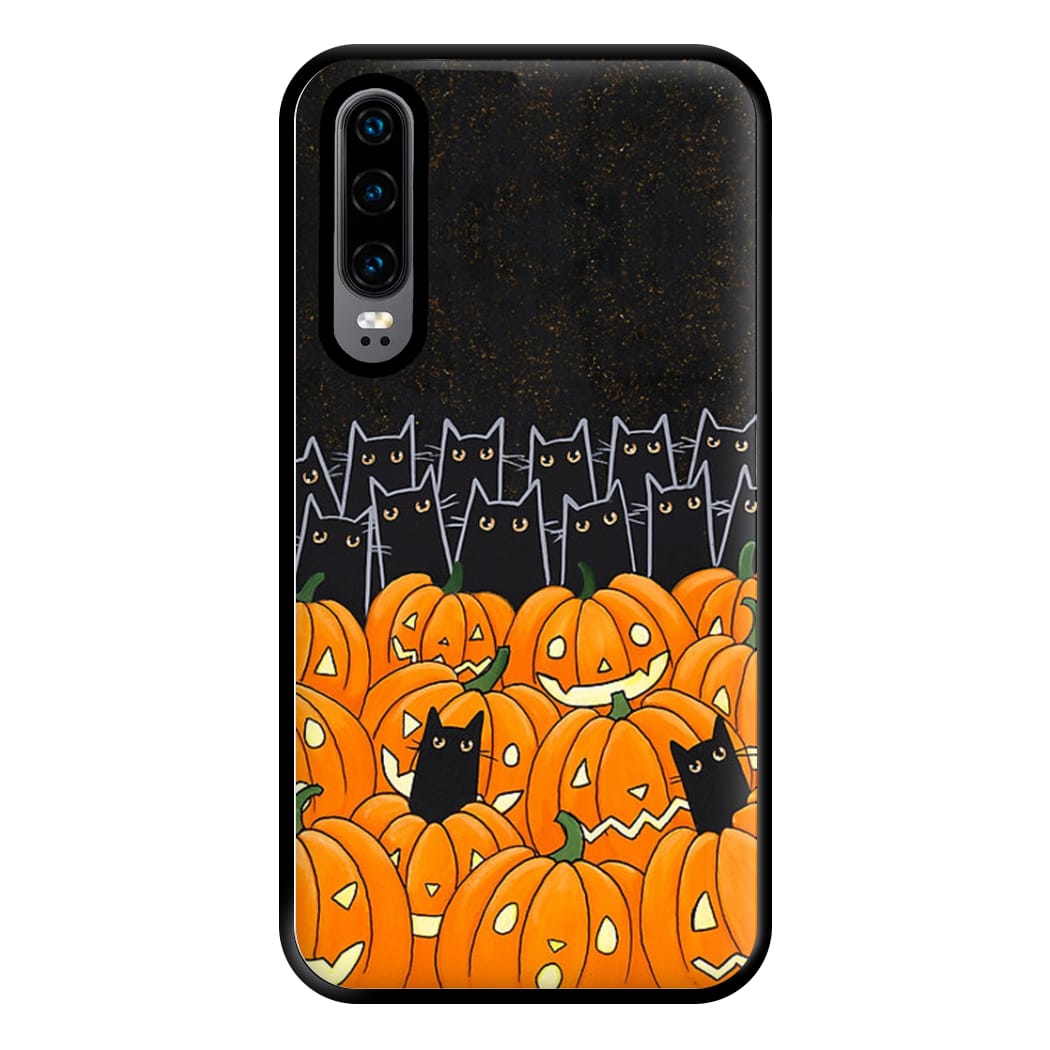 Black Cats & Lanterns - Halloween Phone Case for Huawei P30