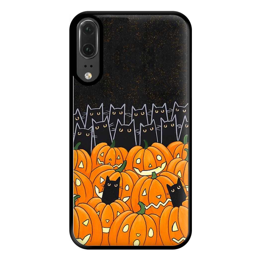 Black Cats & Lanterns - Halloween Phone Case for Huawei P20