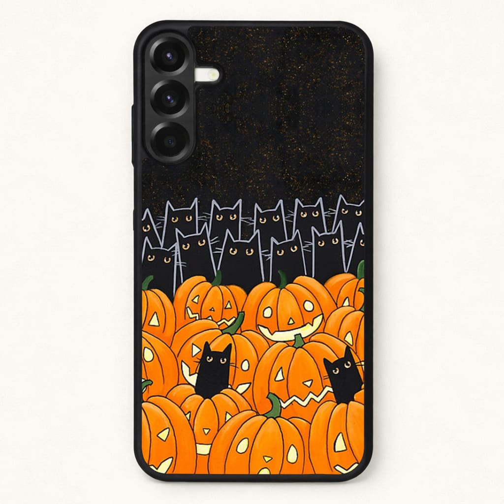 Black Cats & Lanterns - Halloween Phone Case for Galaxy A17