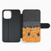 Black Cats & Lanterns - Halloween Flip / Wallet Phone Case 2