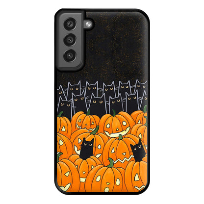 Black Cats & Lanterns - Halloween Phone Case for Galaxy S21FE