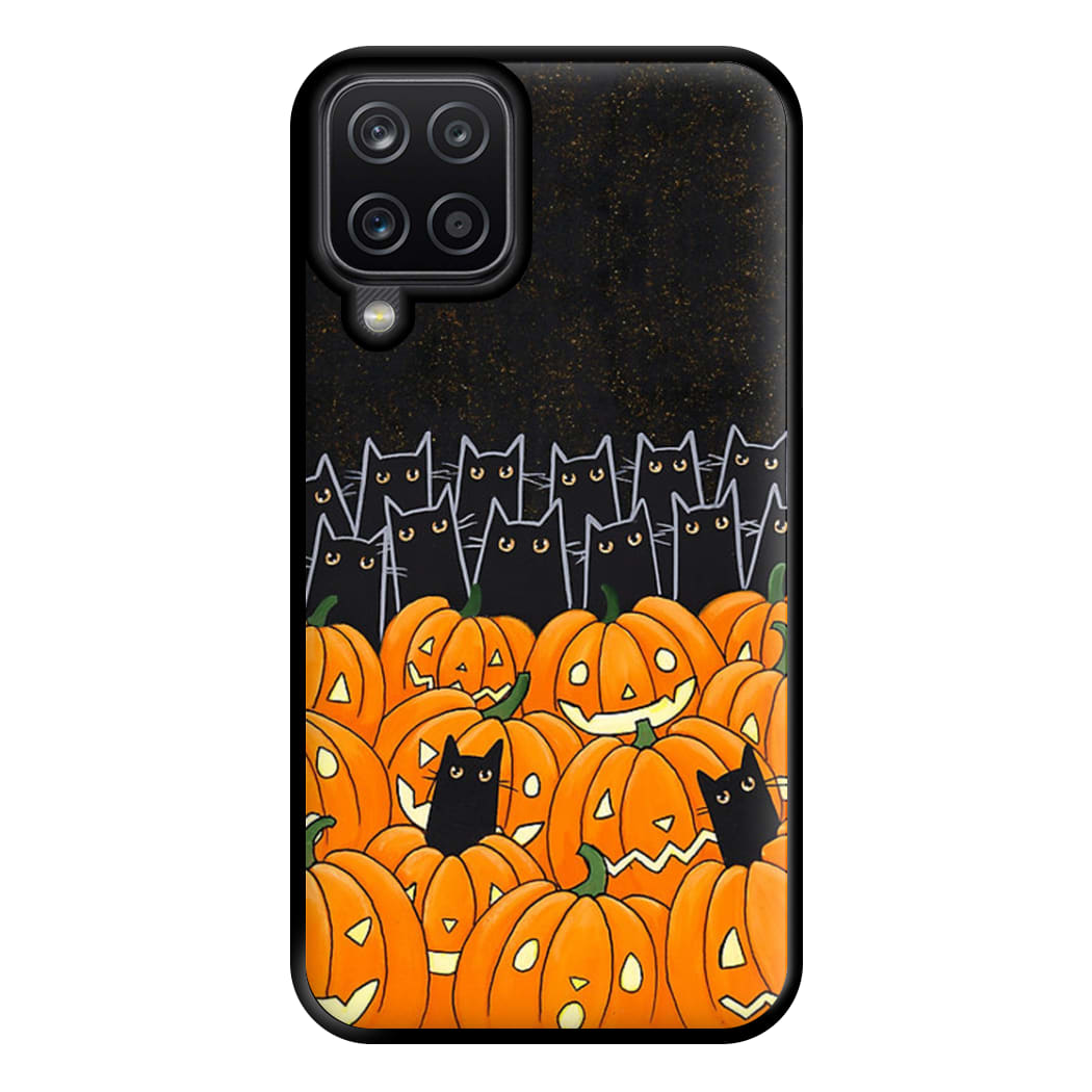 Black Cats & Lanterns - Halloween Phone Case for Galaxy A12