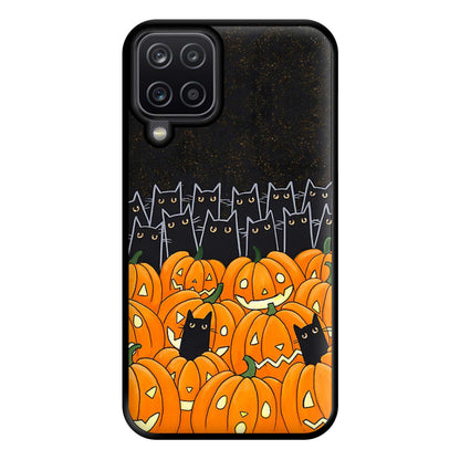 Black Cats & Lanterns - Halloween Phone Case for Galaxy A12