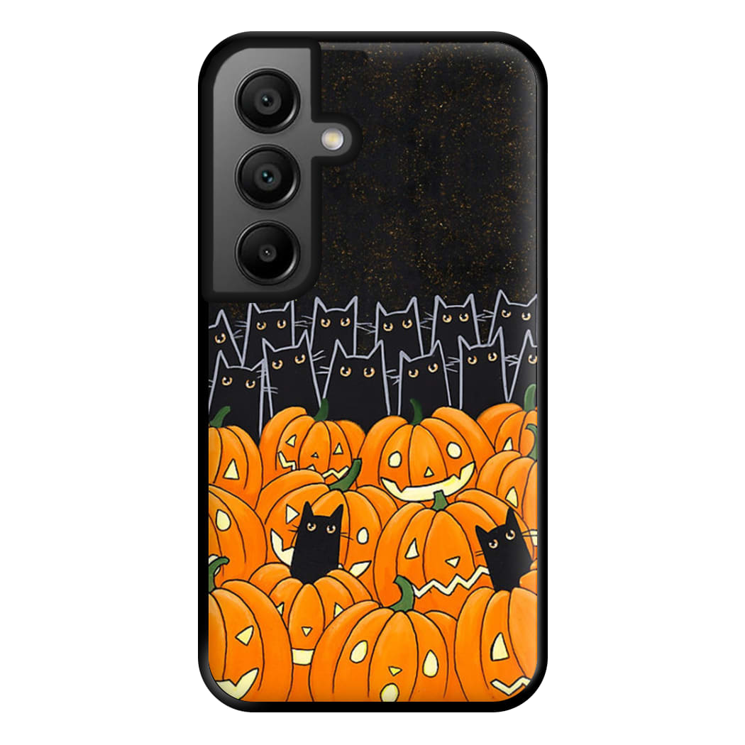 Black Cats & Lanterns - Halloween Phone Case for Google Pixel 8