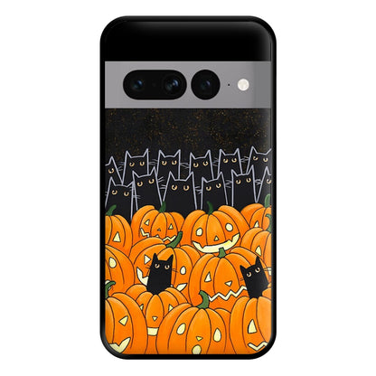 Black Cats & Lanterns - Halloween Phone Case for Google Pixel 7 Pro