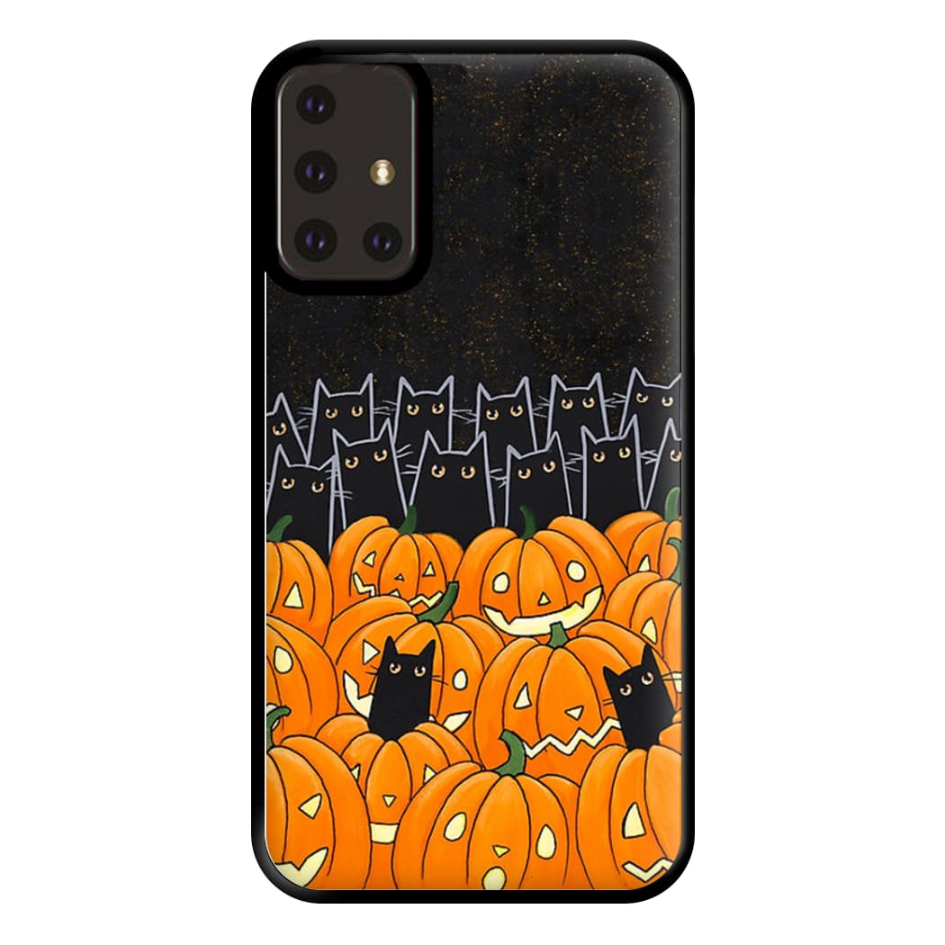 Black Cats & Lanterns - Halloween Phone Case for Galaxy A71