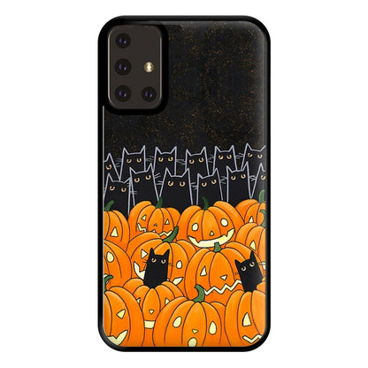 Black Cats & Lanterns - Halloween Phone Case for Galaxy A71