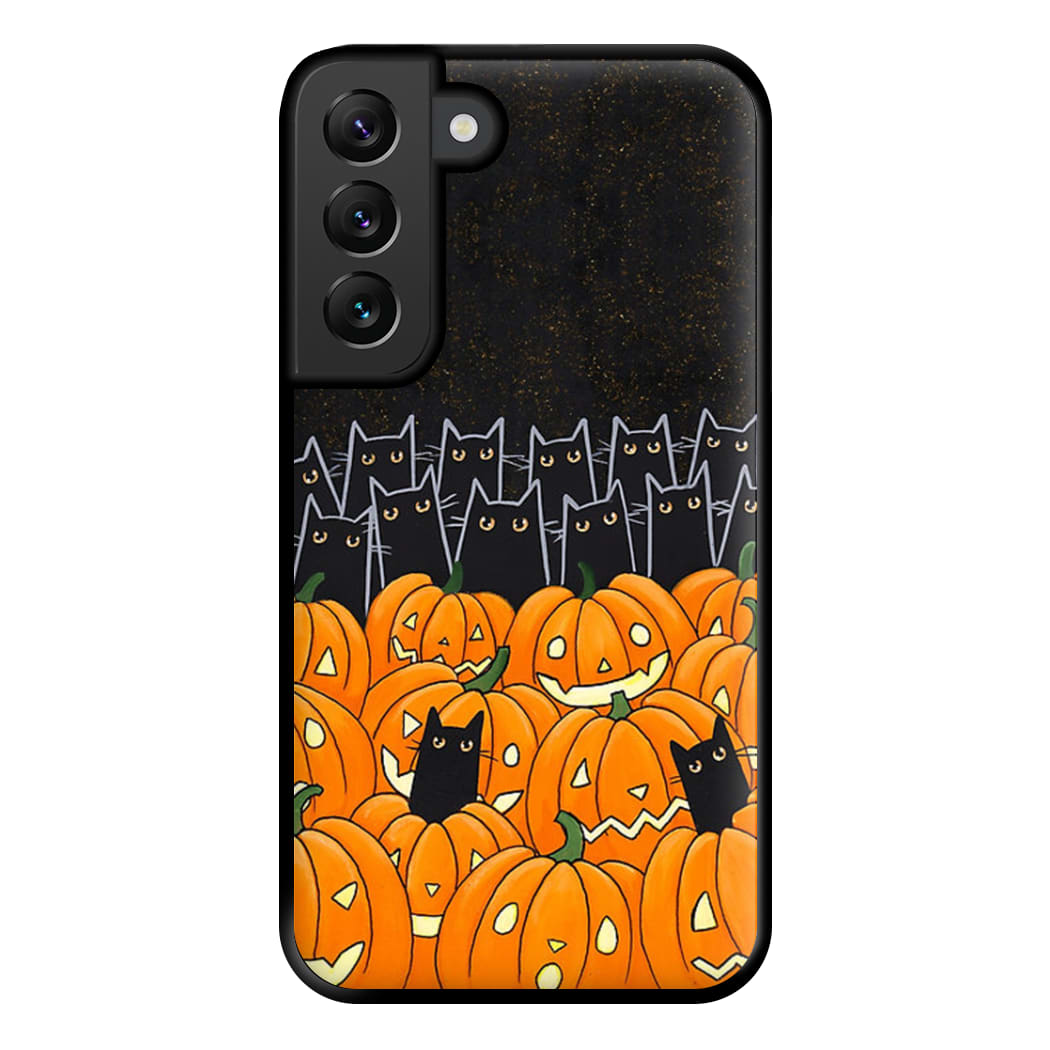 Black Cats & Lanterns - Halloween Phone Case for Galaxy S22 Plus