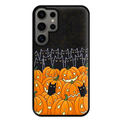 Black Cats & Lanterns - Halloween Phone Case for Galaxy S24 Ultra