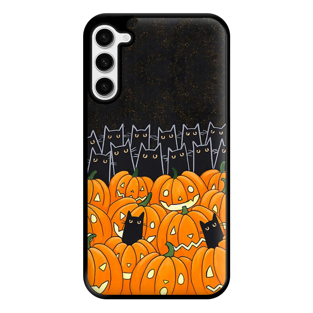 Black Cats & Lanterns - Halloween Phone Case for Galaxy S23 Plus