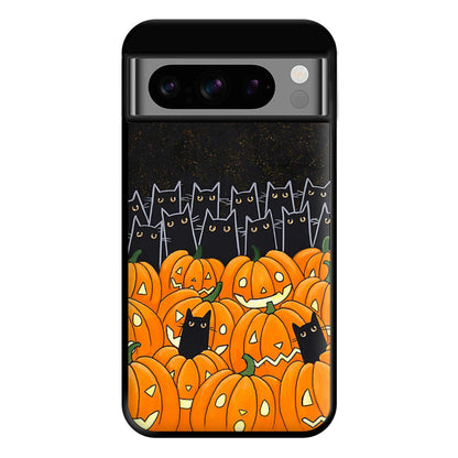 Black Cats & Lanterns - Halloween Phone Case for Google Pixel 8 Pro