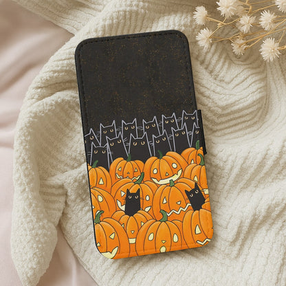 Black Cats & Lanterns - Halloween Wallet Phone Case