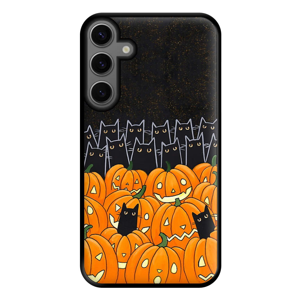 Black Cats & Lanterns - Halloween Phone Case for Galaxy S23FE