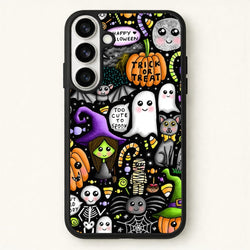 Colourful Halloween Pattern Phone Case for Galaxy S26 Plus