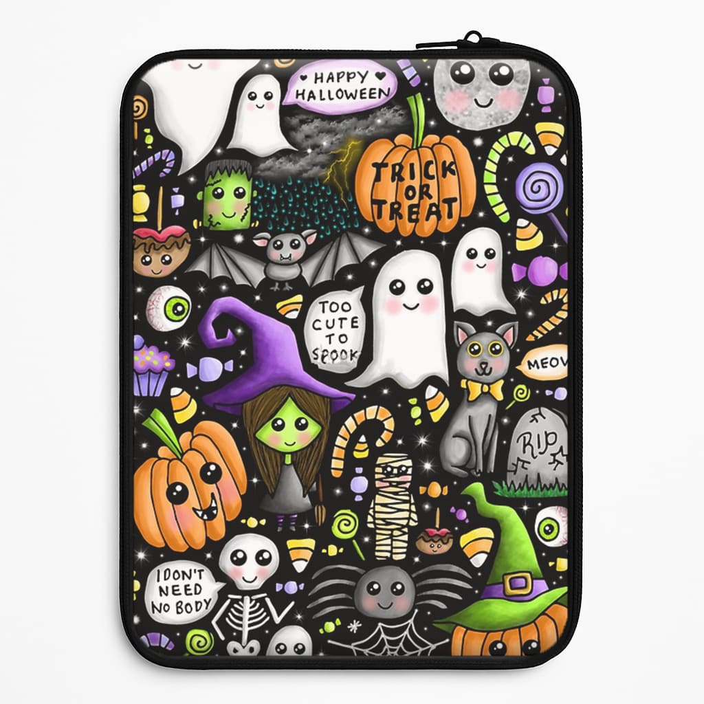 Colourful Halloween Pattern Laptop Sleeve