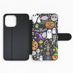 Colourful Halloween Pattern Flip Phone Case