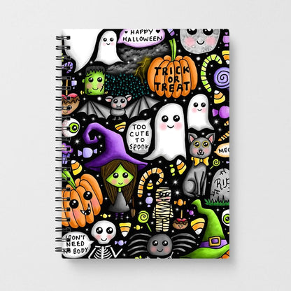 Colourful Halloween Pattern Notebook - Fun Cases