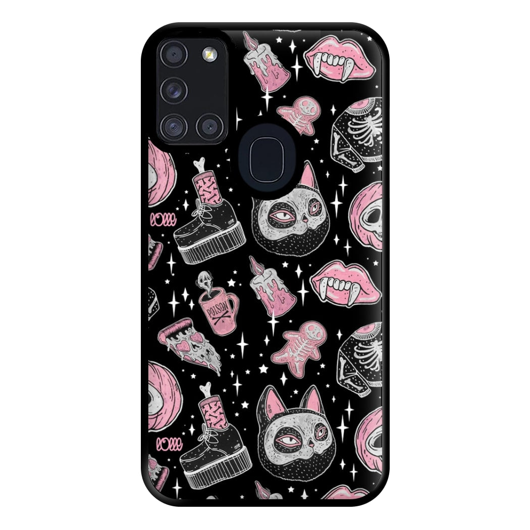 Spooks or Creeps Halloween Phone Case for Galaxy A21s