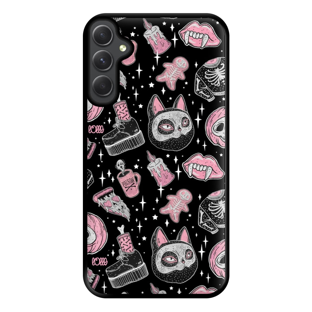 Spooks or Creeps Halloween Phone Case for Galaxy A34