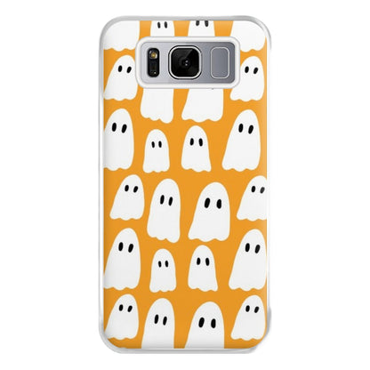 Orange Ghost Halloween Pattern Phone Case for Galaxy S8 Plus