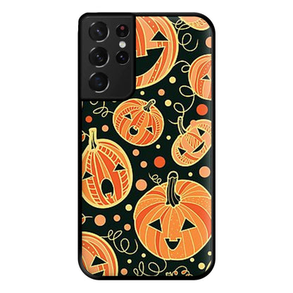 Pumpkin Pattern Phone Case for Galaxy S21 Ultra