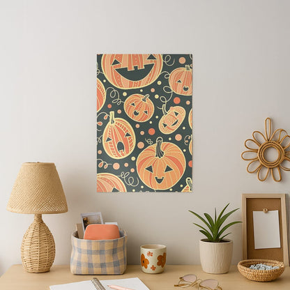 Pumpkin Pattern Art Print