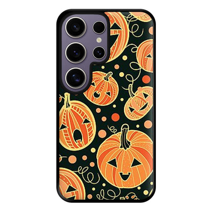 Pumpkin Pattern Phone Case for Galaxy S25 Ultra